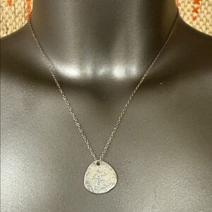 Jes MaHarry “I Stand For Equality” oxidized Sterling Silver necklace.